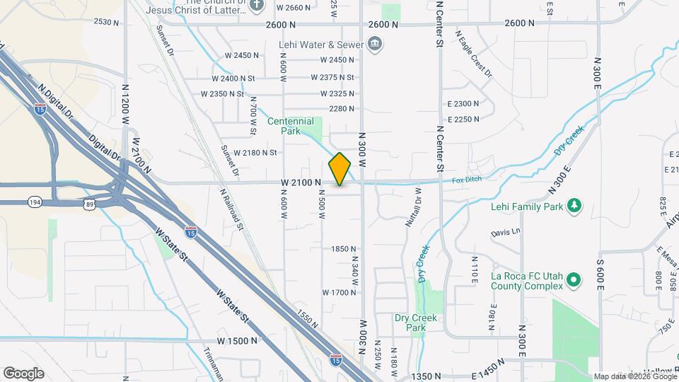 416 W 2070 N Map and Location Details