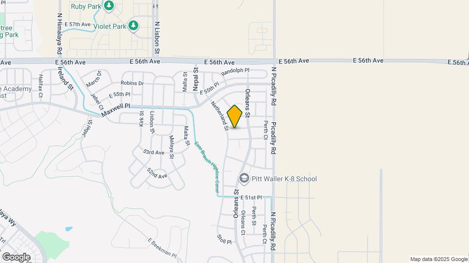 21346 E 53rd Pl Map and Location Details