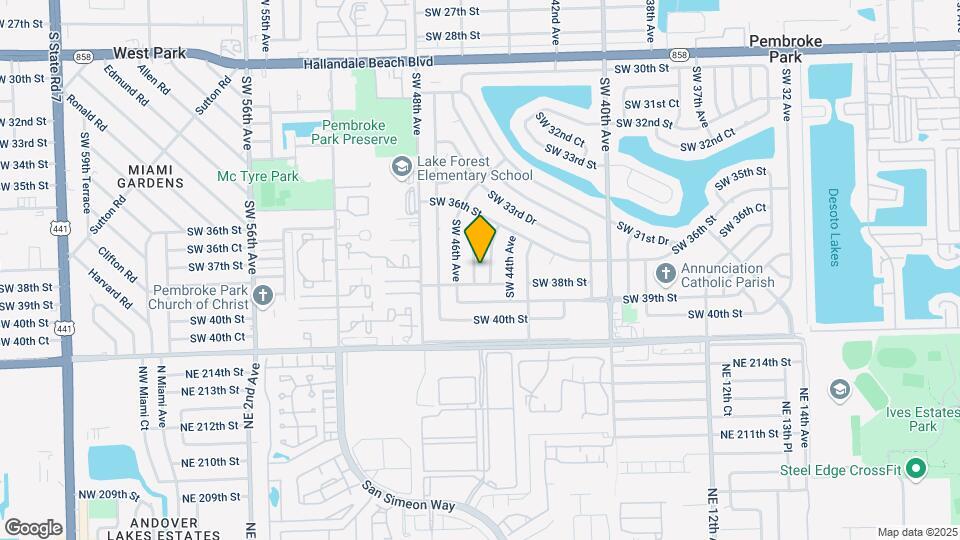 3761 SW 45th Terrace Map and Location Details