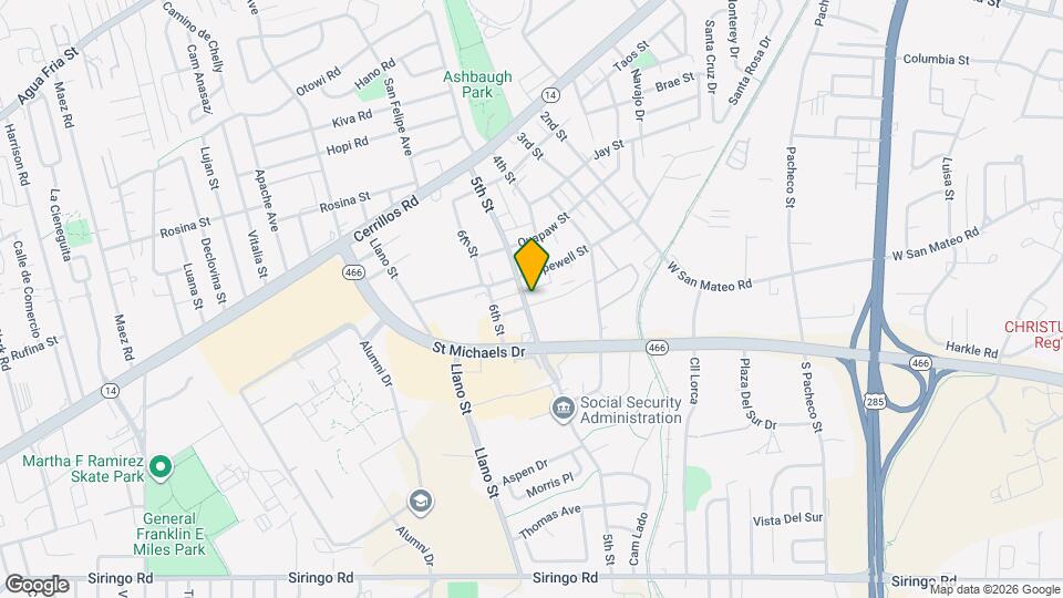 1825 Mann St Map and Location Details