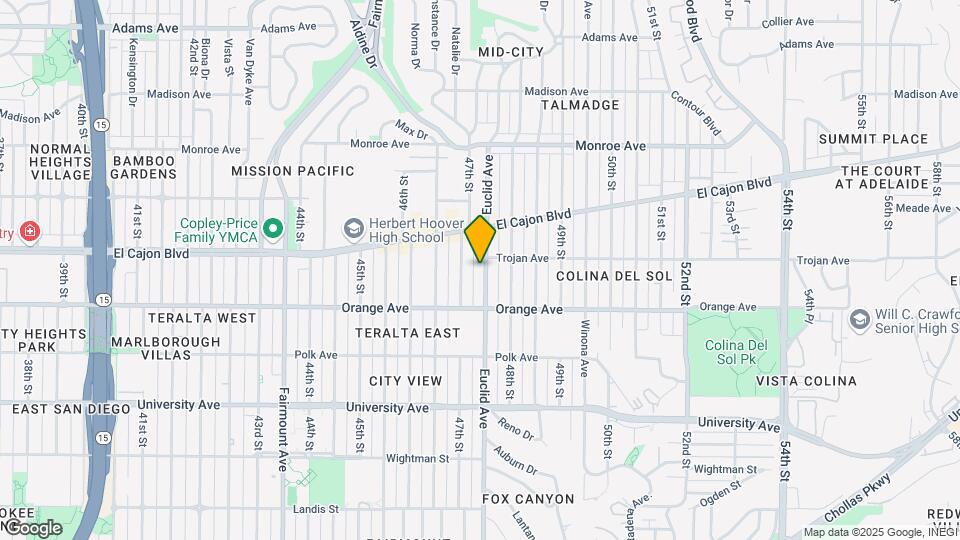 4256 Euclid Ave Map and Location Details