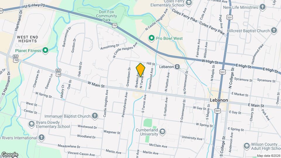 116 N Tarver Ave Map and Location Details