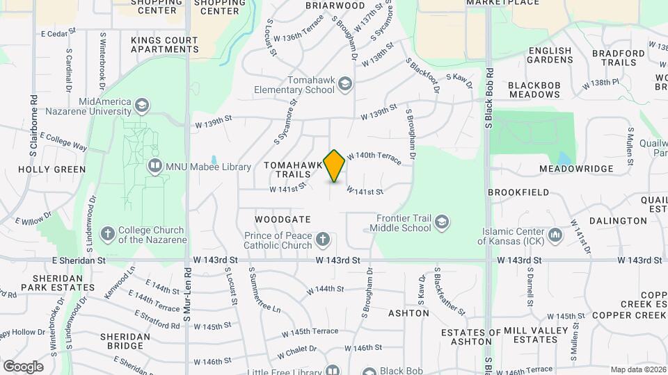 14013 S Tomahawk Dr Map and Location Details