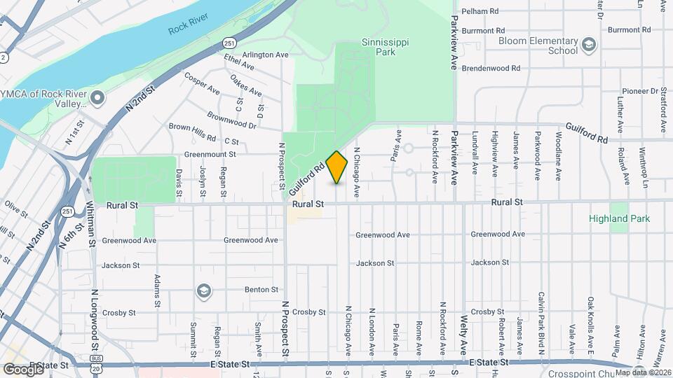 717 N Highland Ave Map and Location Details