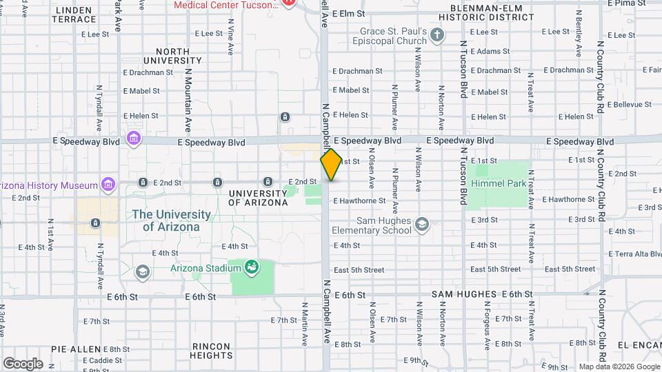 928 N Campbell Ave Map and Location Details