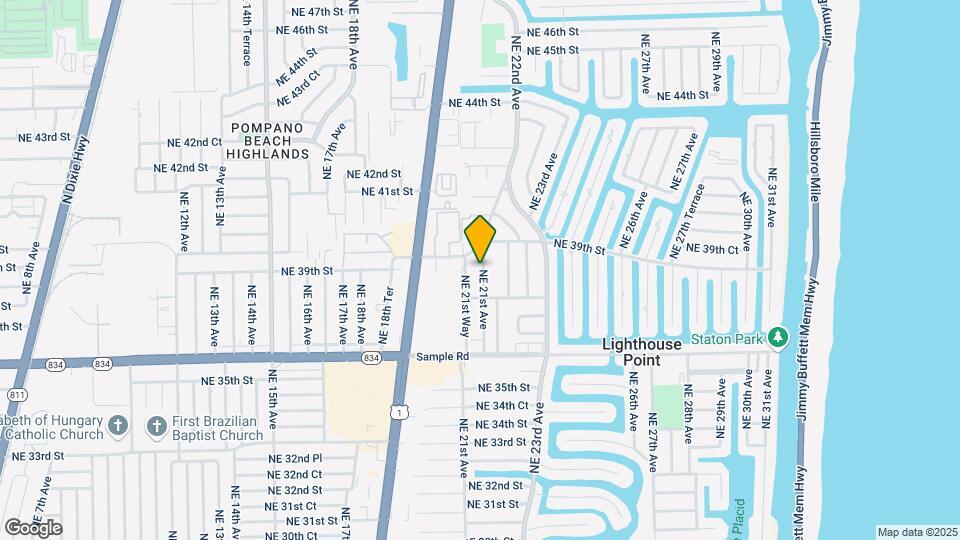 3851 NE 21st Ave Map and Location Details