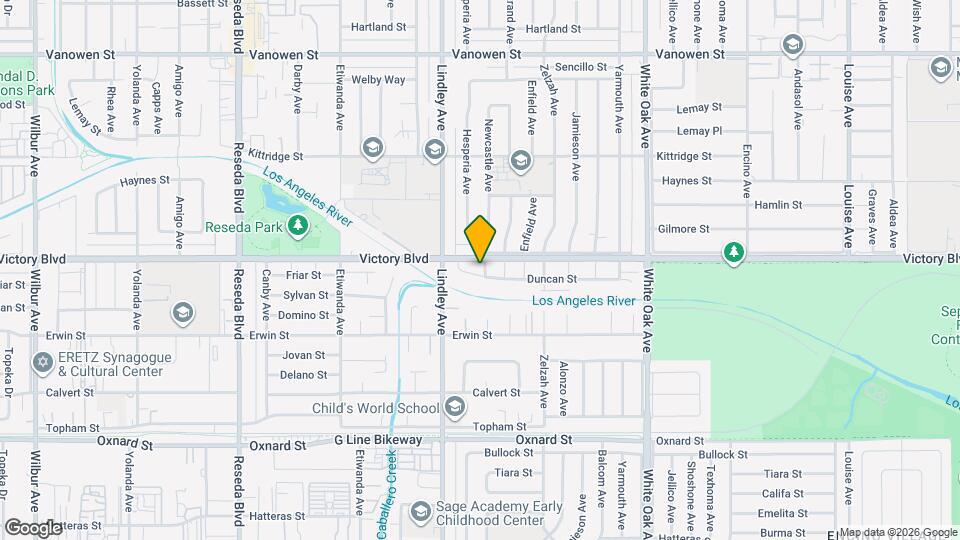 6381 Newcastle Ave Map and Location Details