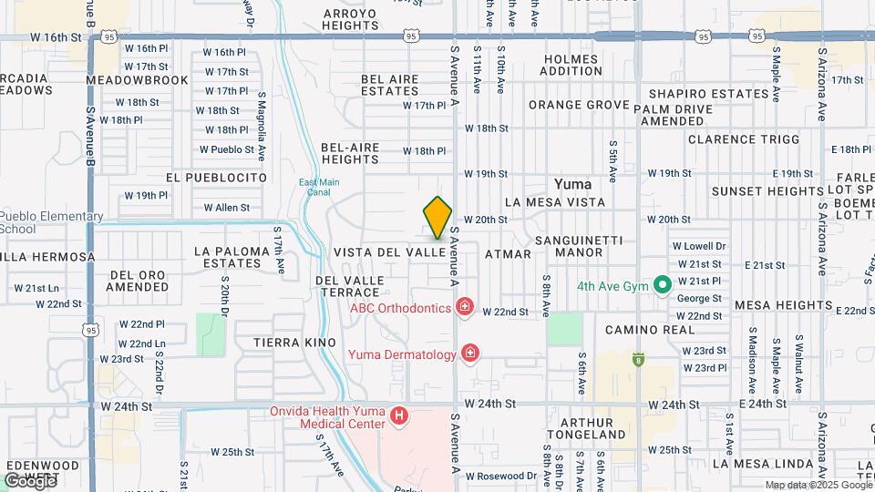 1234 W 20th Pl Map and Location Details