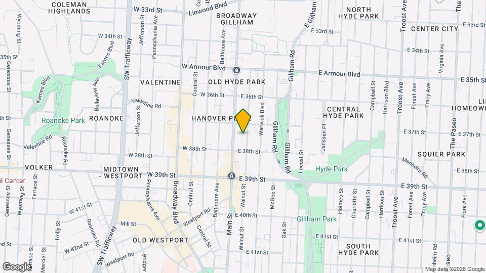 3720 Walnut St Map and Location Details