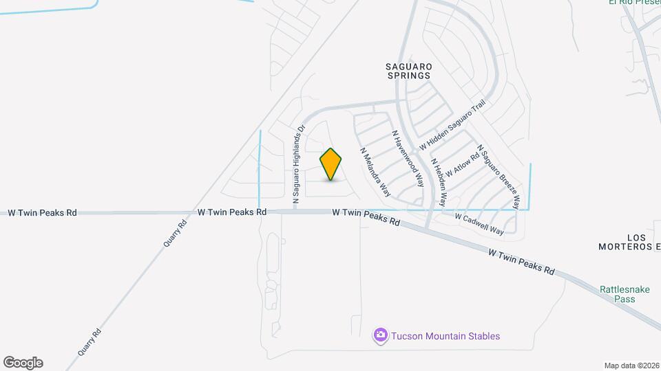 9095 Blue Saguaro St Map and Location Details