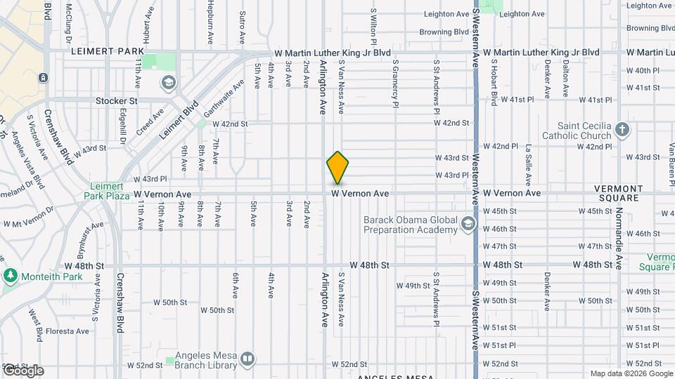 4367 S Van Ness Ave Map and Location Details