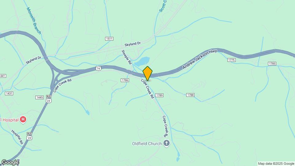 2118 Cope Creek Rd Map and Location Details