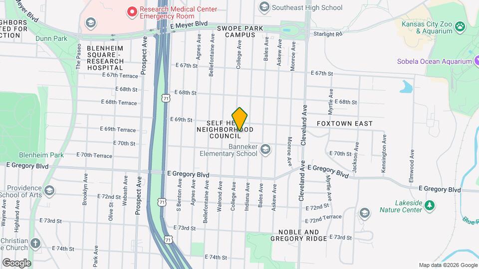 6919 College Ave Map and Location Details