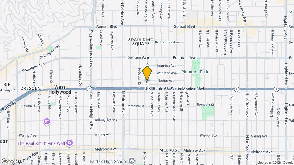 1125 N Genesee Ave Map and Location Details