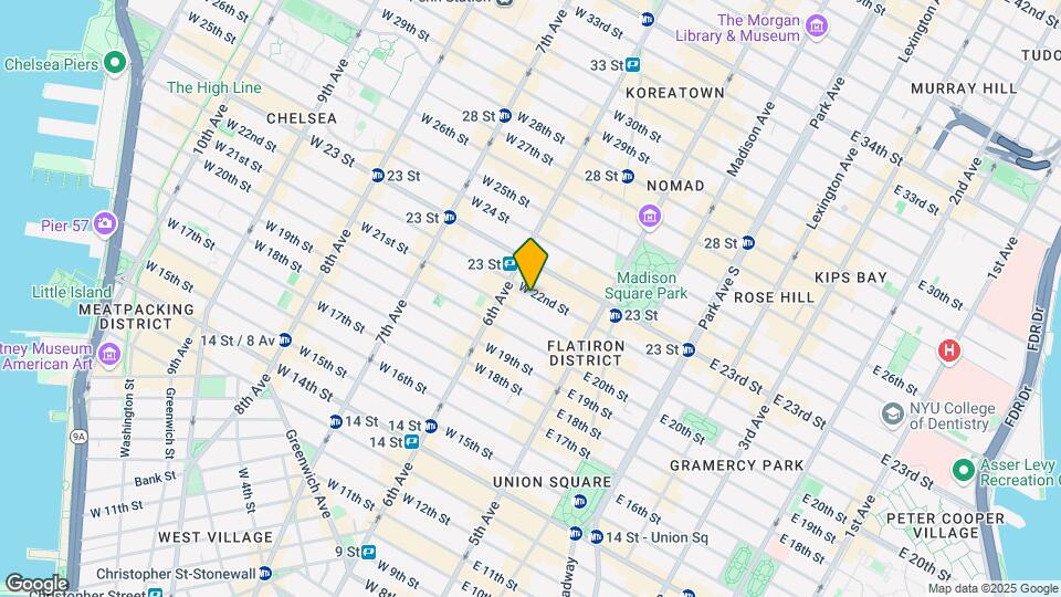 46 W 22nd St Map and Location Details