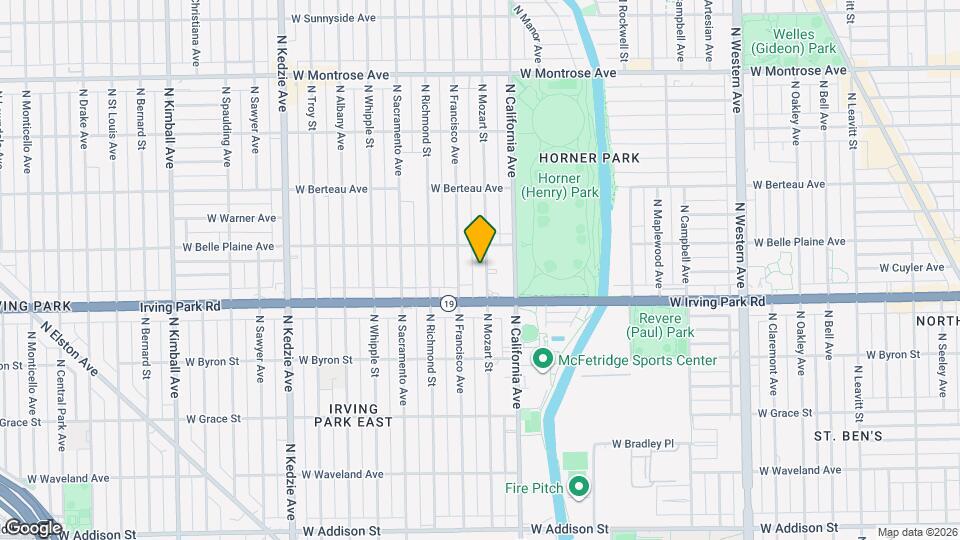 4030 N Mozart St Map and Location Details