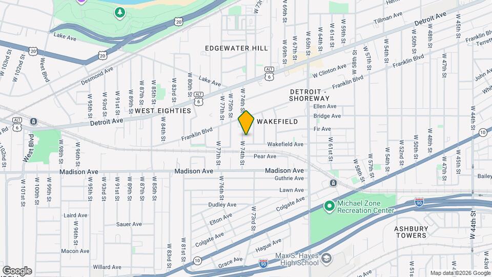 1931 W 74th St Map and Location Details