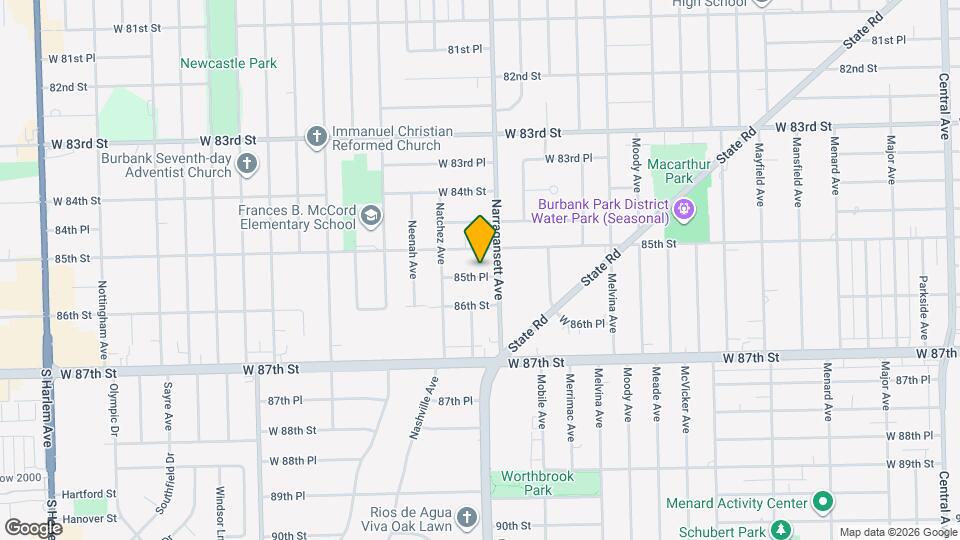 6404 W 85th Pl Map and Location Details