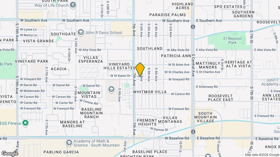 6644 S 6th Ave Map and Location Details
