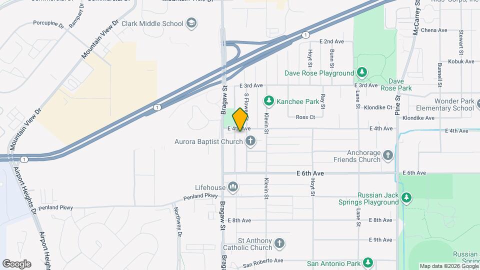 410 Flower St Map and Location Details