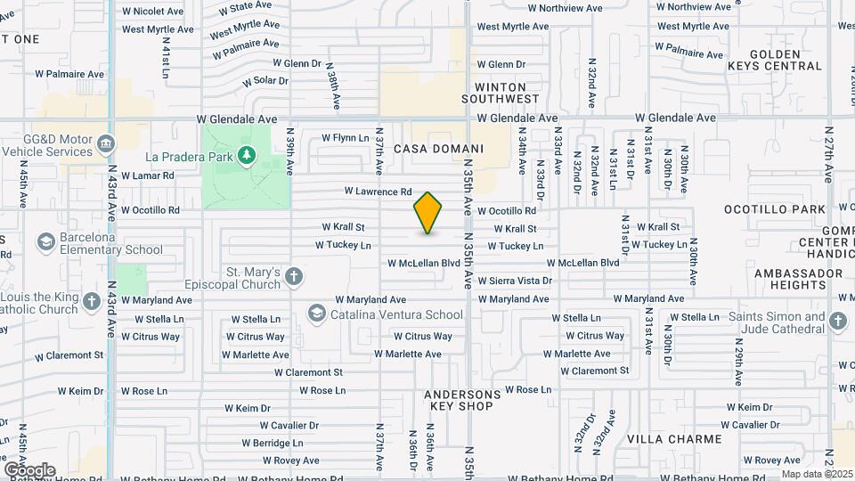 3544 W Tuckey Ln Map and Location Details