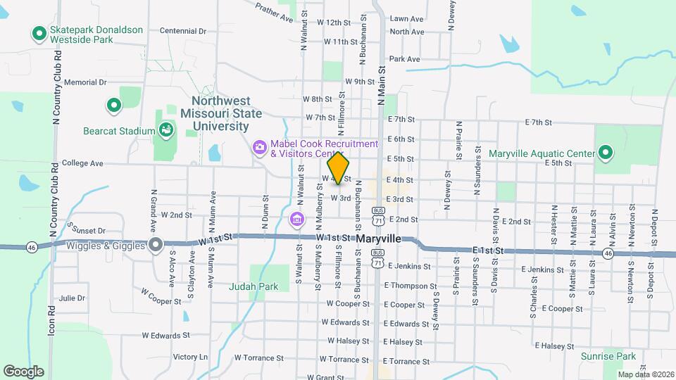 316 N Fillmore St Map and Location Details