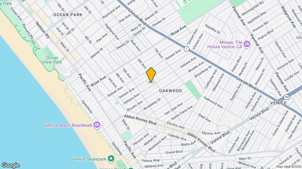 547 Indiana Ave Map and Location Details