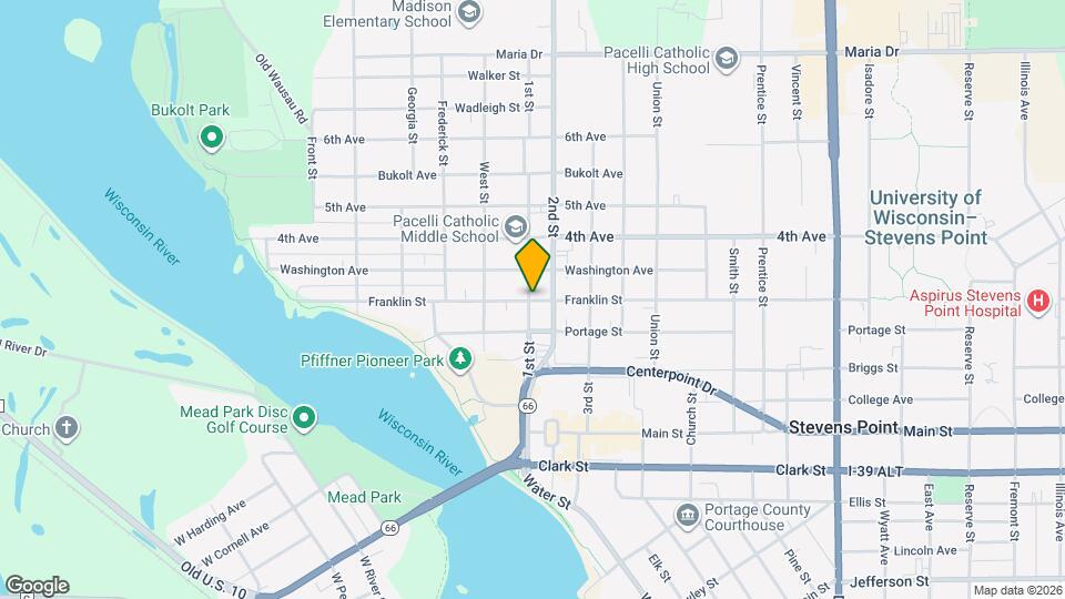 802 Franklin St Map and Location Details