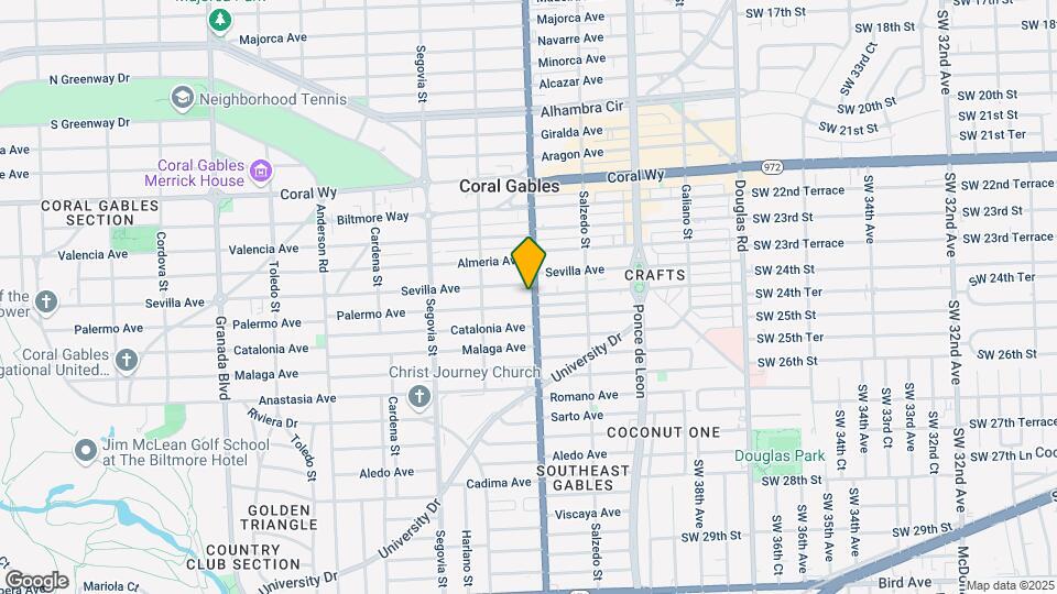 2882 S Le Jeune Rd Map and Location Details