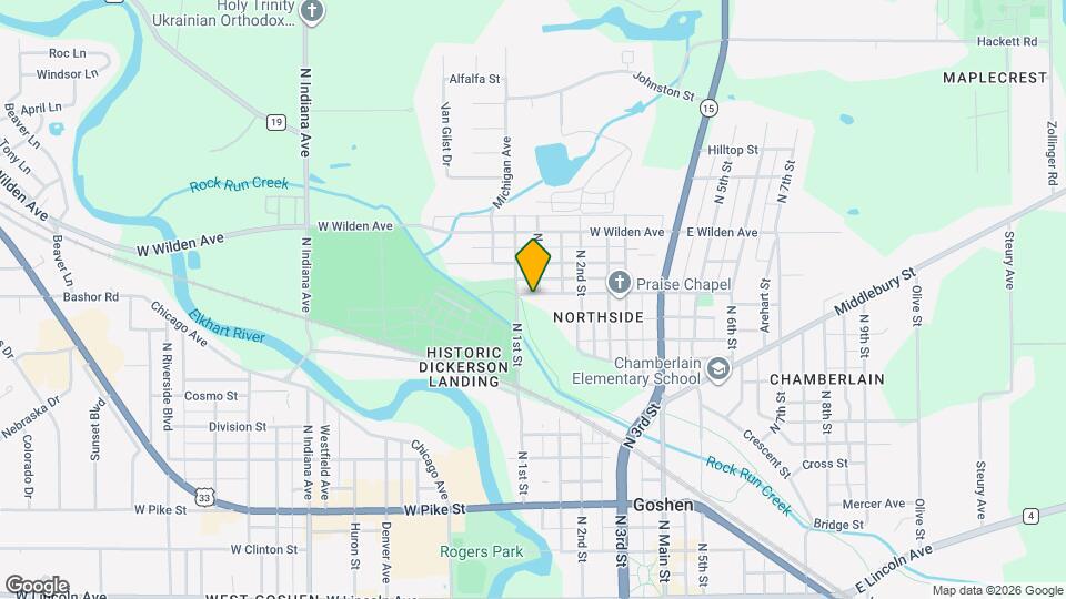 404 W Oakridge Ave Map and Location Details