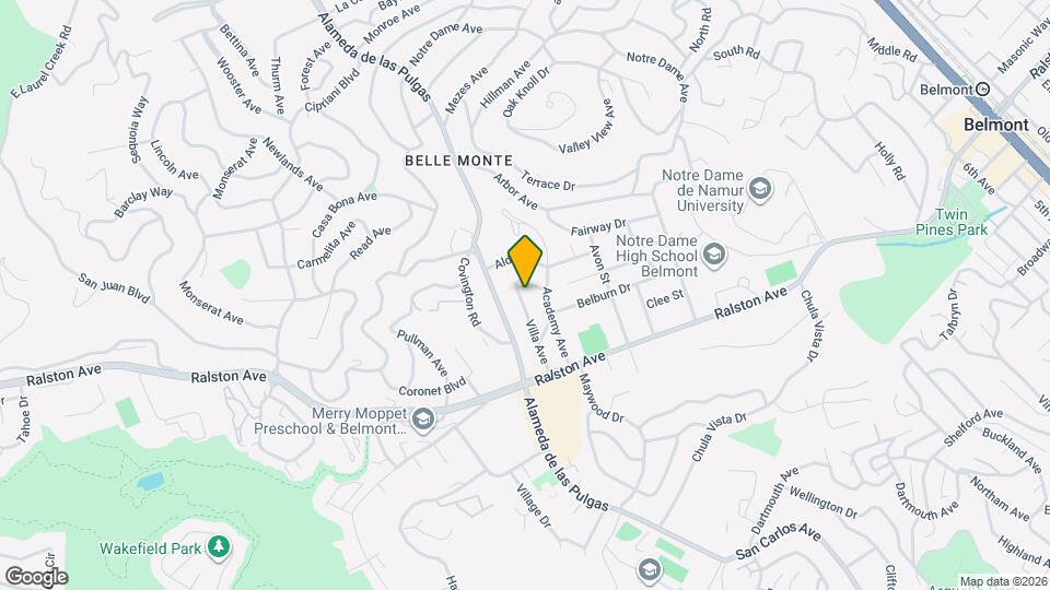 1141 Villa Ave Map and Location Details