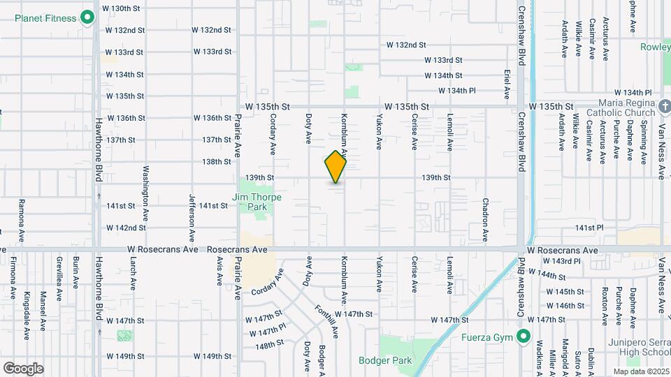 13921 Kornblum Ave Map and Location Details