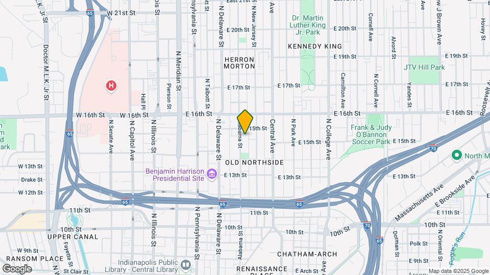 1455 N Alabama St Map and Location Details