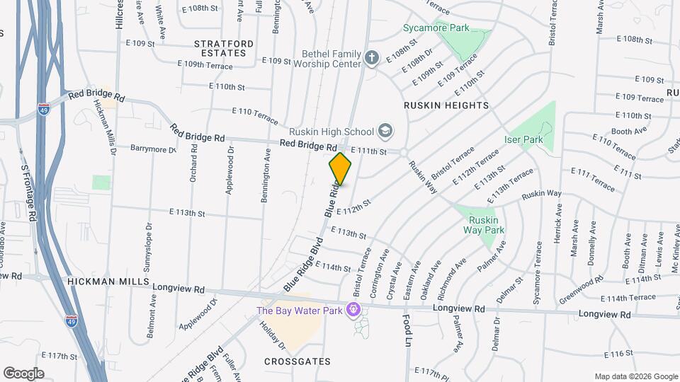 11123 Blue Ridge Blvd Map and Location Details