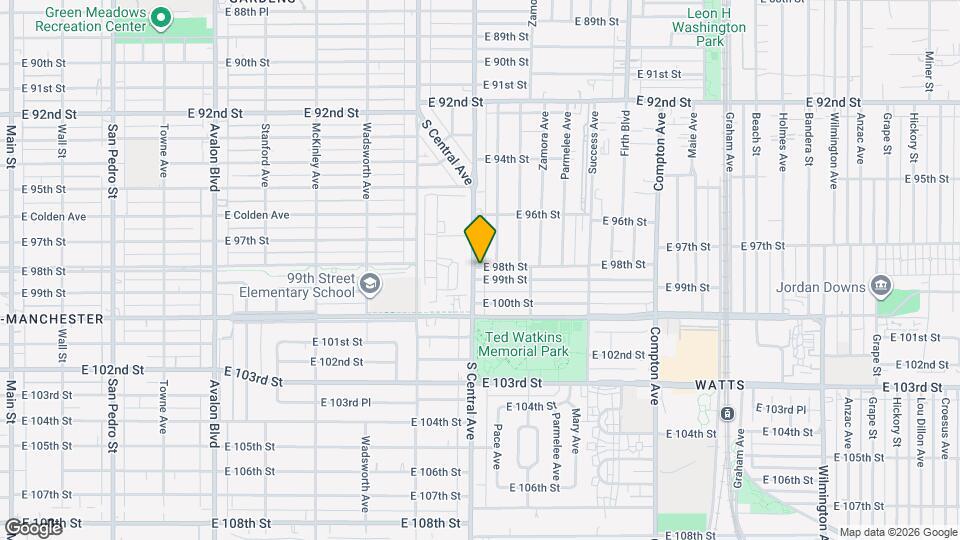 9808 S Central Ave Mapa y Detalles de la Ubicación