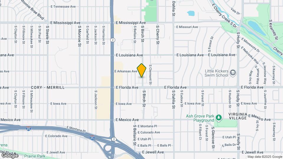 1457 S Birch St Map and Location Details