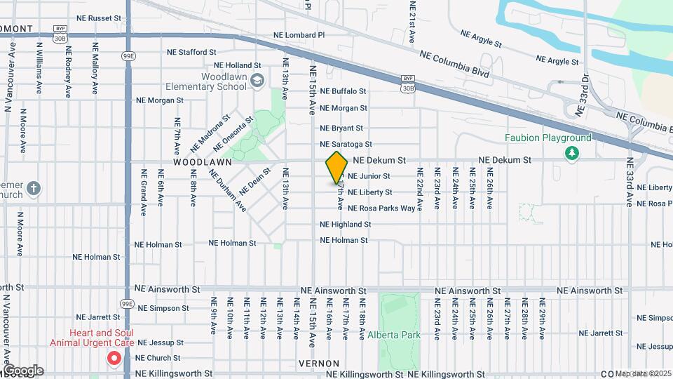 1633 NE Liberty St Mapa y Detalles de la Ubicación
