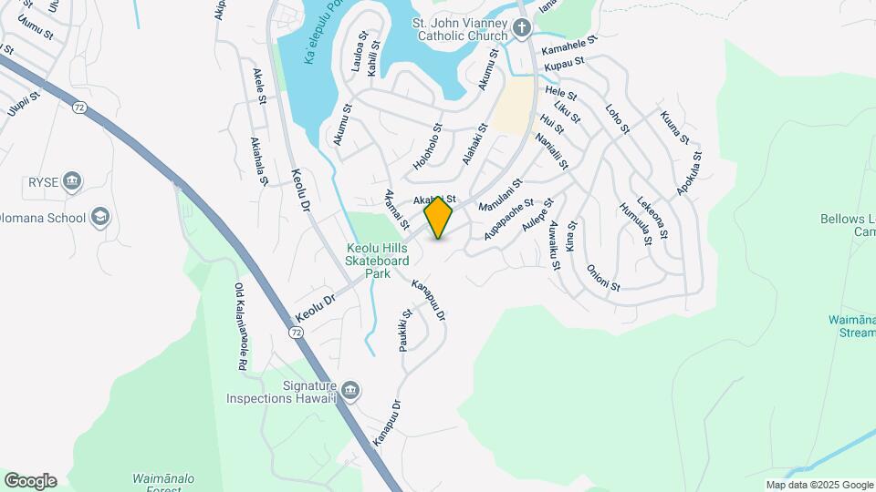 1375 Akalani Loop, Unit B Map and Location Details