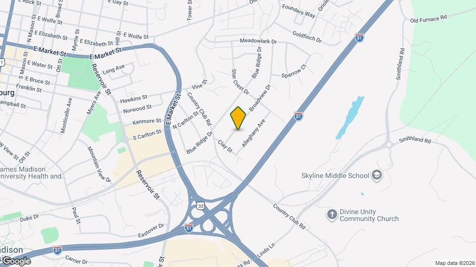 581 Broadview Dr Map and Location Details