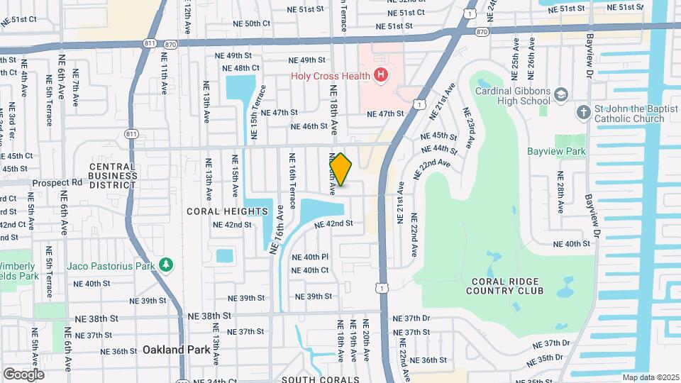 1811 NE 43rd St Map and Location Details