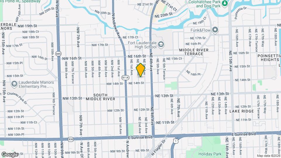 1412 NE 2nd Ave Map and Location Details