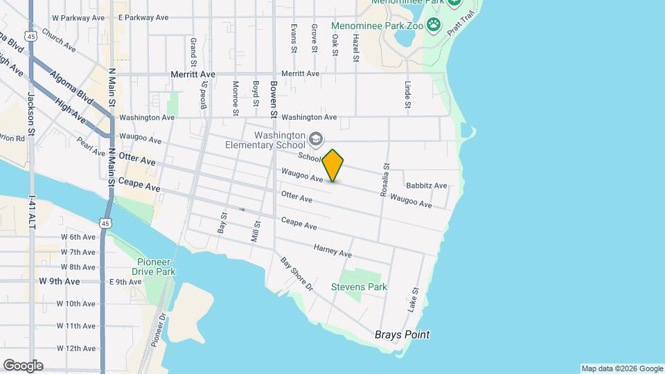 1031 Waugoo Ave Map and Location Details