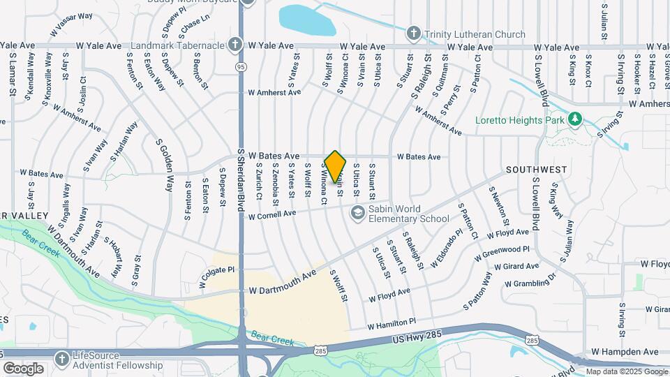 2963 S Vrain St Map and Location Details