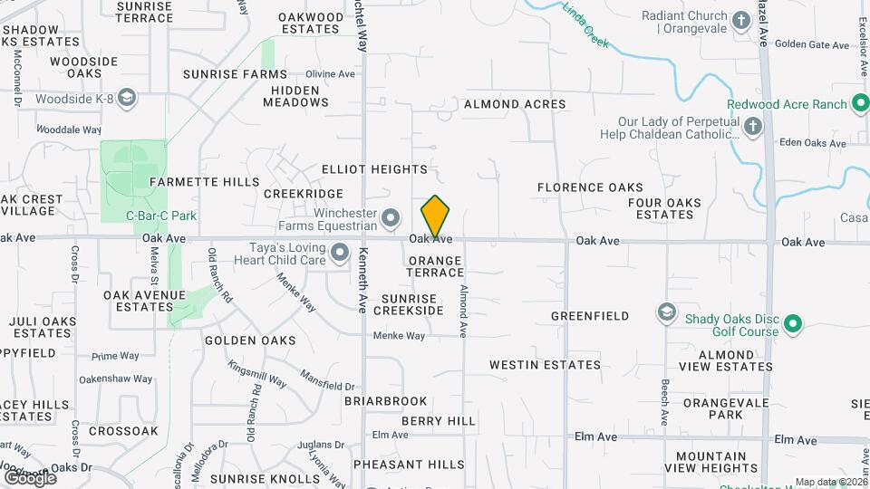 8572 Oak Ave Mapa y Detalles de la Ubicación