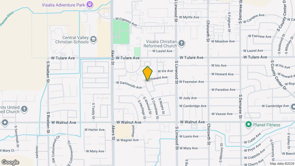 1506 S Crenshaw St Map and Location Details