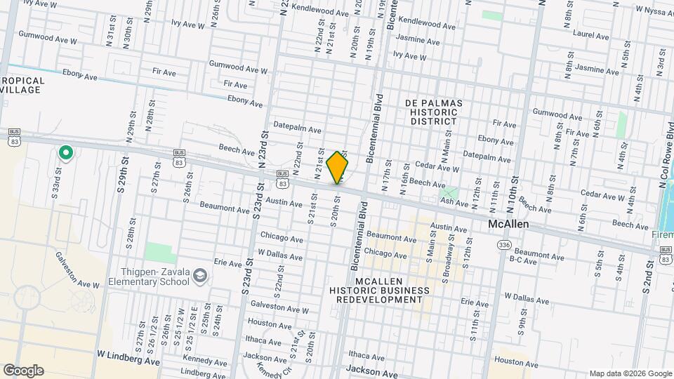 14 S 20th St Map and Location Details