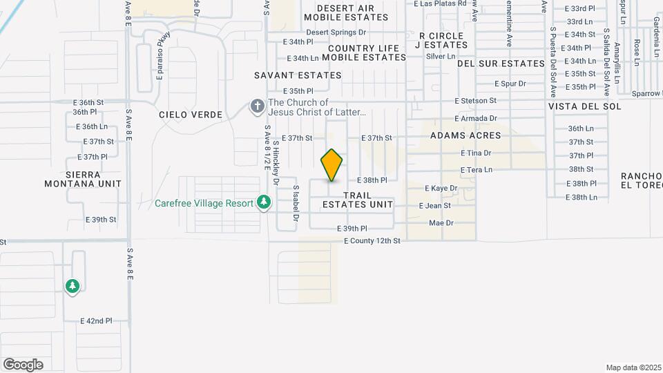 3845 S Cactus Wren Way Mapa y Detalles de la Ubicación