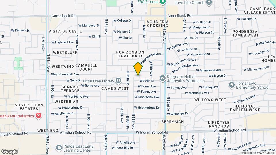 4438 N 84th Ln Map and Location Details