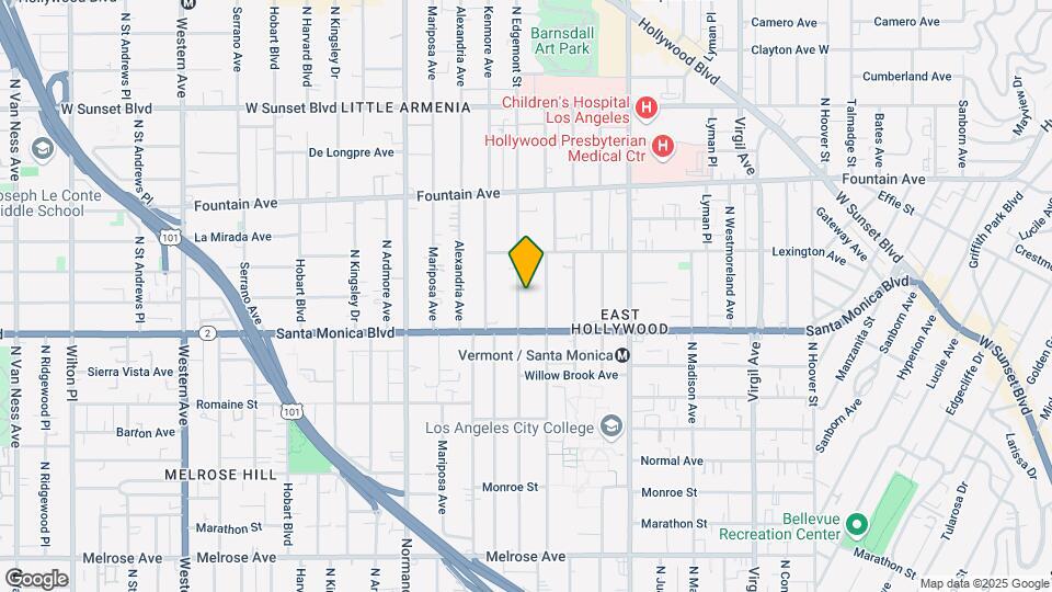 1138 N Edgemont St Map and Location Details