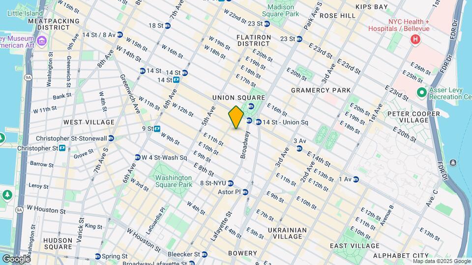50 E 13th St Mapa y Detalles de la Ubicación